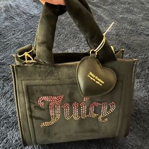 Juicy Couture black velvet bag
